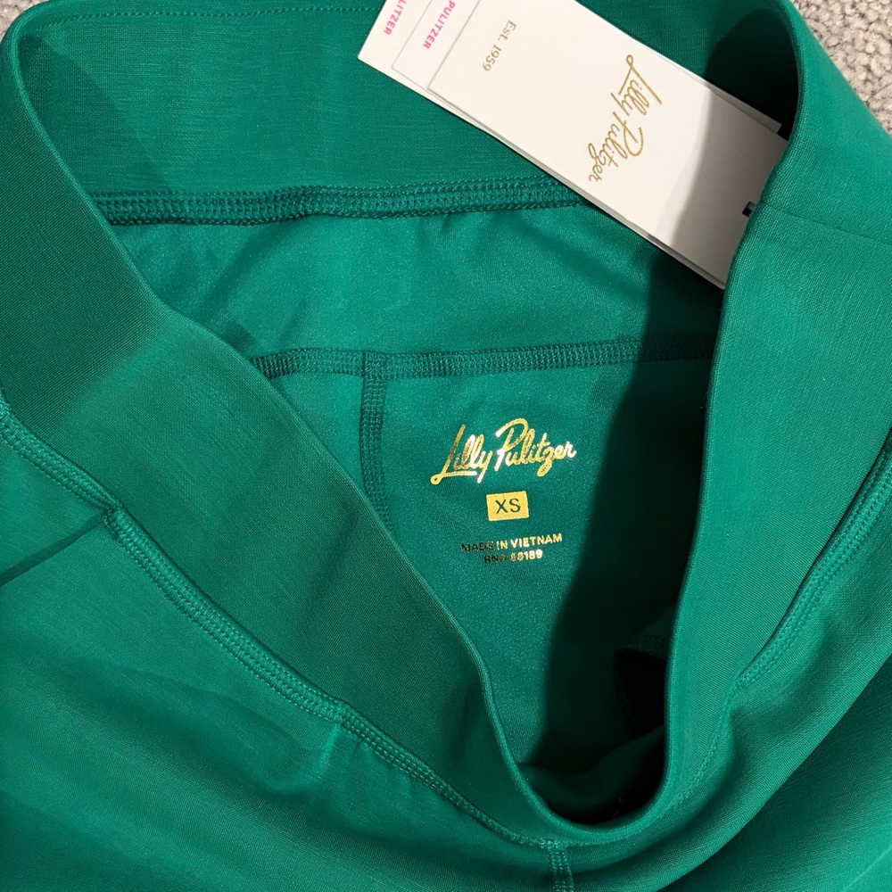 🌿 Lilly Pulitzer UPF 50+ 30.5" Alwyn High Rise Pant, Fiddle Leaf Green, FLAWED - Picture 12 of 16